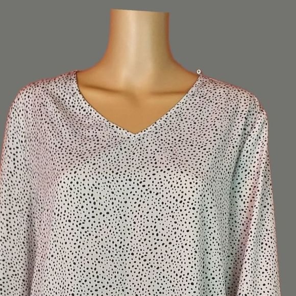 Shein Long ruffle sleeve v-neck blouse - Picture 3 of 8